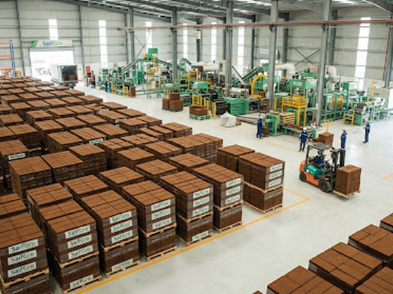 Coir processing at a partner facility in Tamil Nadu